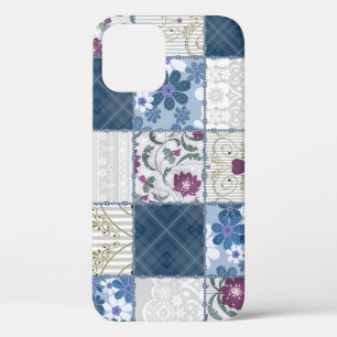 Funda Para iPhone 12 Encaje Floral: fondo transparente en mosaico.