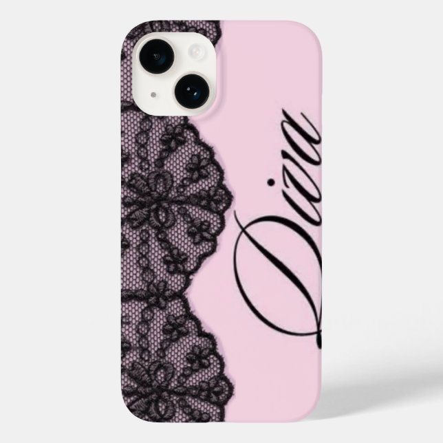 Funda De Case-Mate Para iPhone Encaje Monograma Coquette (Reverso )