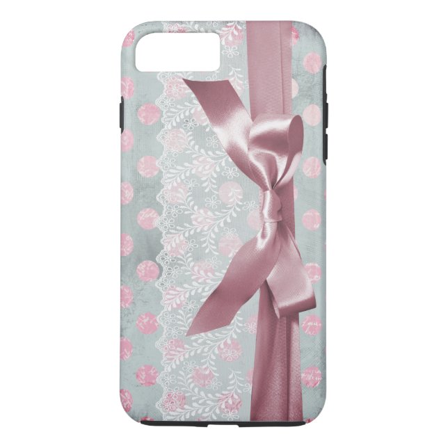 Funda De Case-Mate Para iPhone Encaje, puntos y cinta de cosecha (Reverso)
