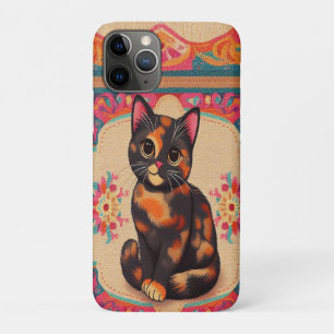 Funda Para iPhone 11 Pro Encantador borde vibrante del gato de Tortoiseshel