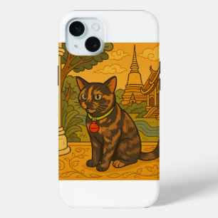 Funda Para iPhone 15 Mini Encantador estuche para iPhone Siam Cat