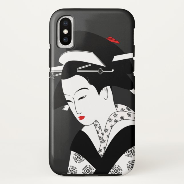 Funda De Case-Mate Para iPhone Encantador Geisha (Reverso)