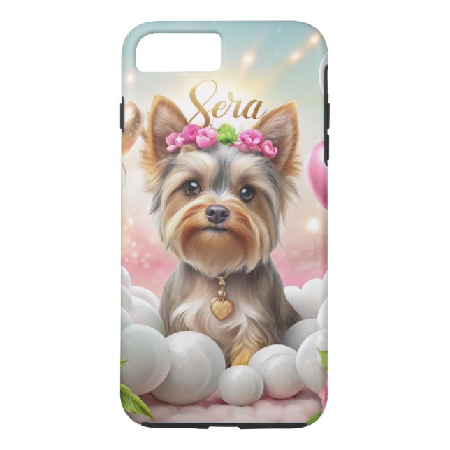 Funda De Case-Mate Para iPhone Encantador Terrier de Golden Yorkshire (Reverso)