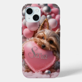 Funda Para iPhone 15 Encantador Terrier de Golden Yorkshire