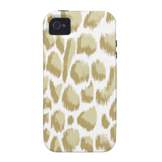Funda Para iPhone 4 Encendedor Biege de Ikat del estampado de animales