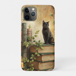 Funda Para iPhone 11 Pro Enchanted Black Cat Library