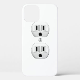 Funda Para iPhone 12 Enchufe eléctrica Click en la decoración de color