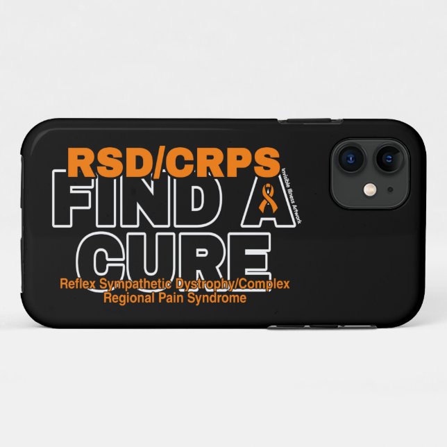 FUNDA DE Case-Mate PARA iPhone ENCONTRAR UNA CURA/NEGRO...RSD/CRPS (Reverso (horizontal))