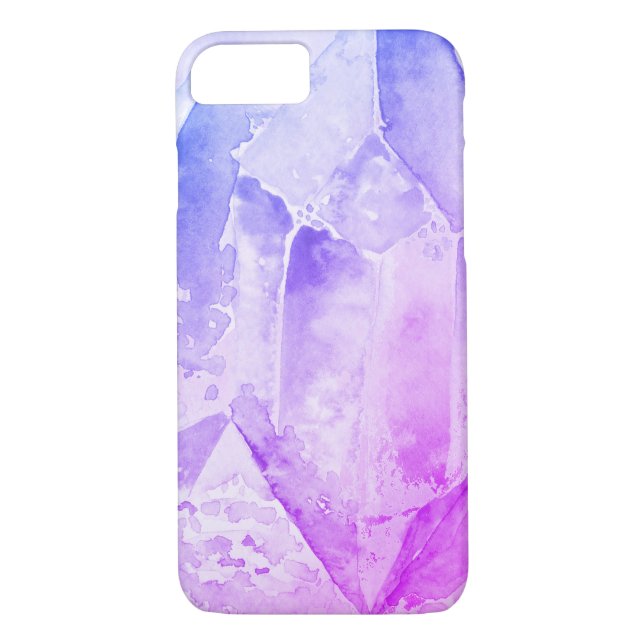 Funda De Case-Mate Para iPhone Energía Amethyst rosada azul de la cura cristalina (Reverso)