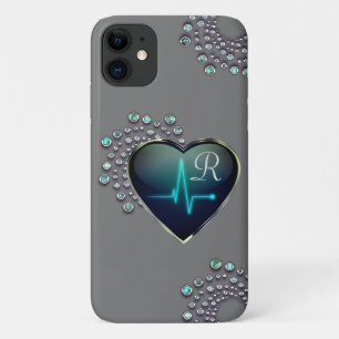 Funda Para iPhone 11 Enfermera de corazón y joya EKG