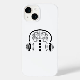 Funda Para iPhone 14 De Case-Mate Enfermera de Gris cerebral escuchando canción