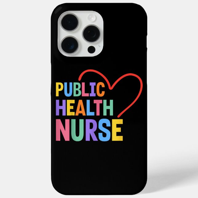 Funda De Case-Mate Para iPhone Enfermera de Salud Pública Corazón (Reverso )