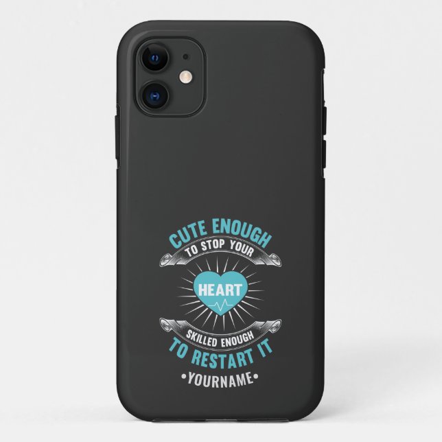 Funda De Case-Mate Para iPhone Enfermera divertida de Enfermería (Reverso)