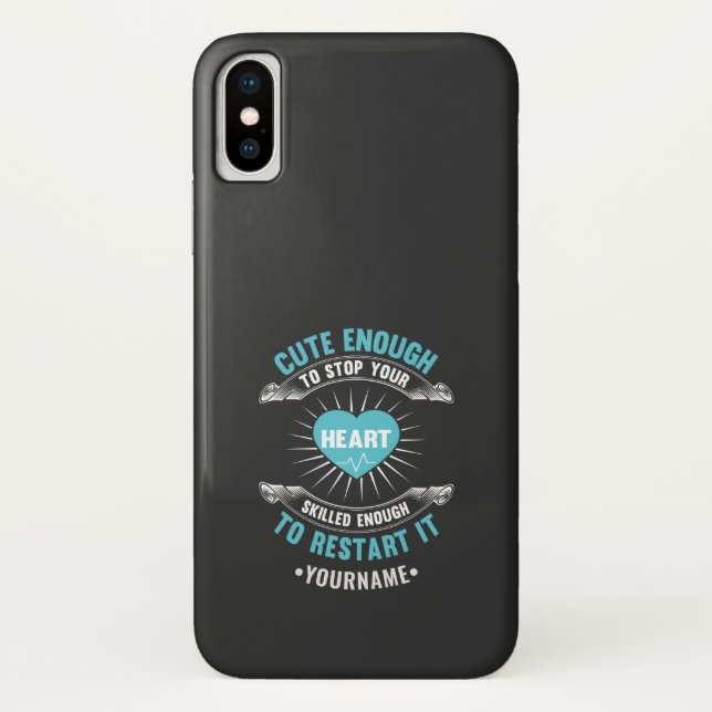 Funda De Case-Mate Para iPhone Enfermera divertida de Enfermería (Reverso)