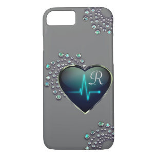 Funda Para iPhone 8/7 Enfermera EKG joyas de corazón apariencia médica a