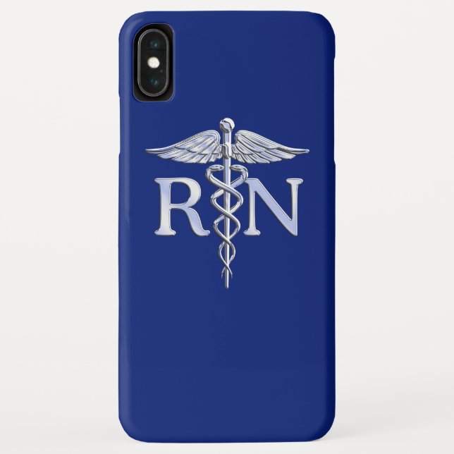 Funda De Case-Mate Para iPhone Enfermera inscrita RN Caduceus Design (Reverso)