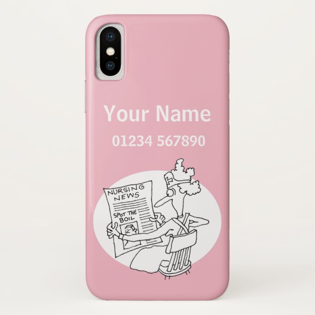 Funda De Case-Mate Para iPhone Enfermera - Personalizado de temas médicos (Reverso)