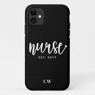 Funda Para iPhone 11 Enfermera personalizado de Typografía Ésa Enfermer