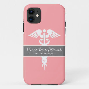 Funda Para iPhone 11 Enfermera practicante Pink médico personalizado