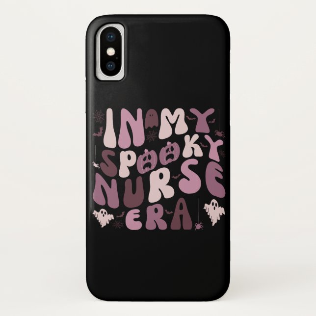 Funda De Case-Mate Para iPhone Enfermería de citas de enfermeras retro espantadas (Reverso)