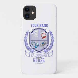 Funda Para iPhone 11 Enfermero de perfusión de la liga de nombre IV per