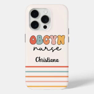 Funda Para iPhone 15 Pro Enfermero Retro OBGYN personalizado