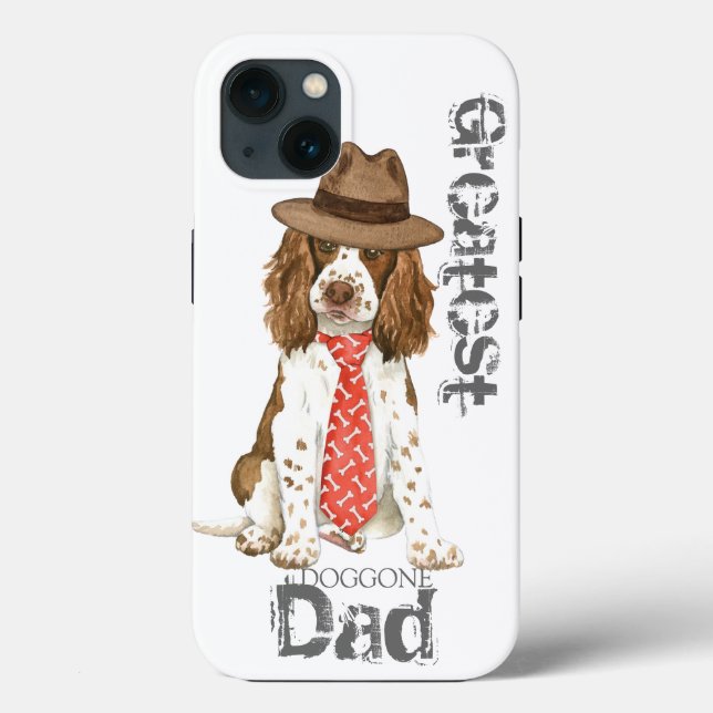 Funda De Case-Mate Para iPhone English Springer Dad (Reverso )