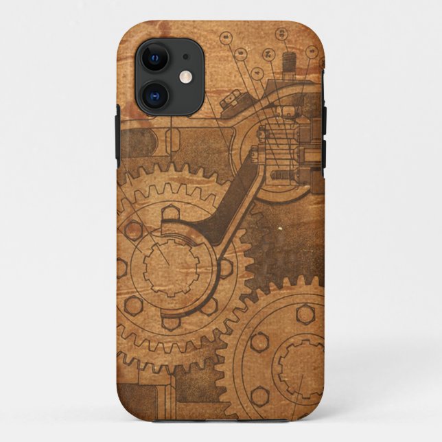 Funda De Case-Mate Para iPhone Engranaje de Steampunk (Reverso)