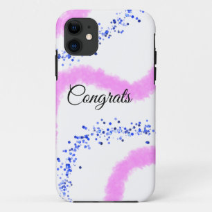 Funda Para iPhone 11 Enhorabuena mínima simple añadir tu nombre de text
