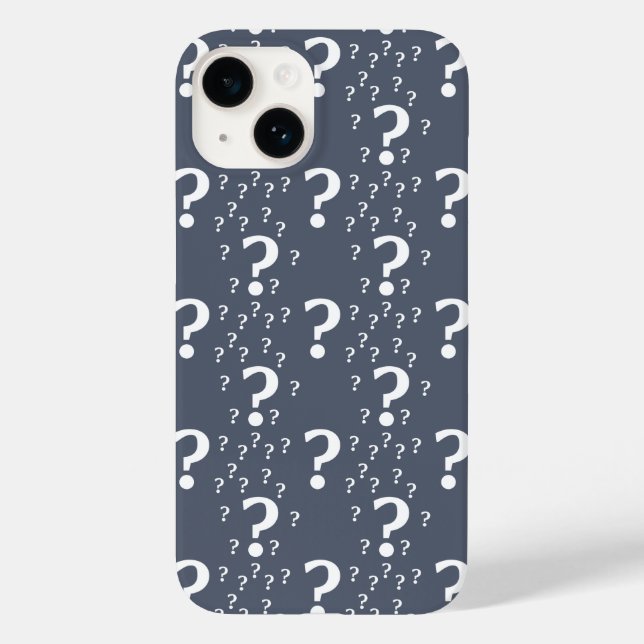Funda De Case-Mate Para iPhone enigma de enigma de interrogación misterioso azul- (Reverso )