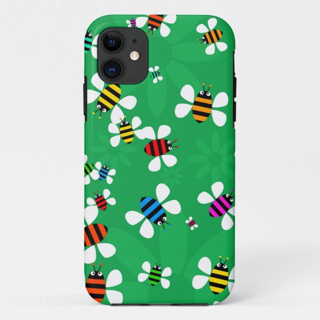 Funda De Case-Mate Para iPhone Enjambre de la abeja (Reverso)
