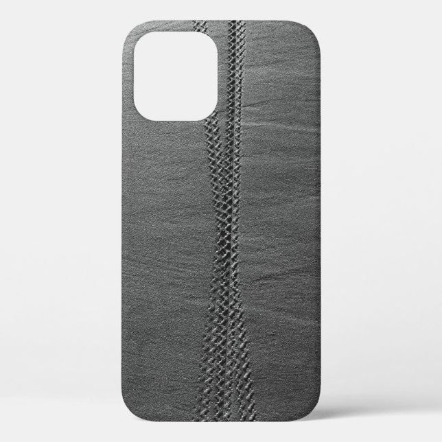 Funda De Case-Mate Para iPhone Enlace de cadena plateada en textiles grises (Reverso )