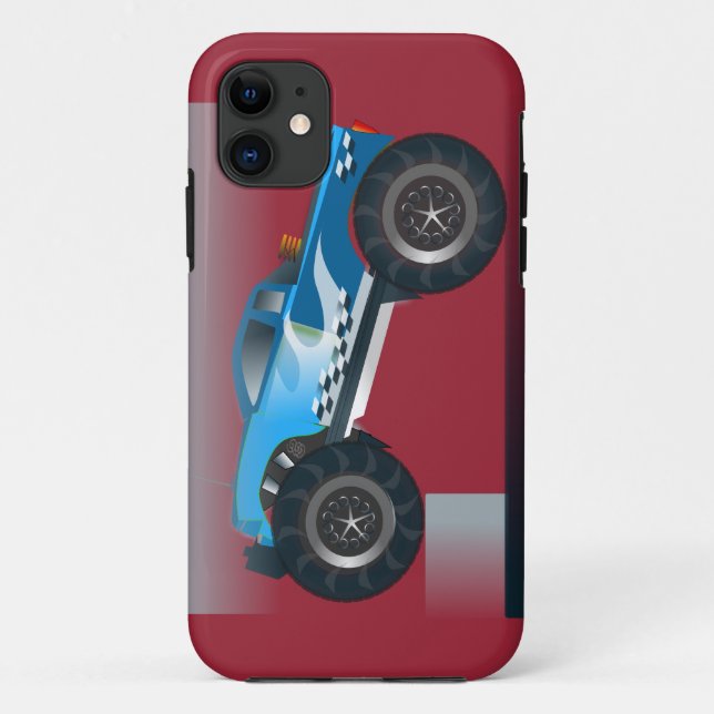 Funda De Case-Mate Para iPhone Enorme Monster Truck Speedway (Reverso)