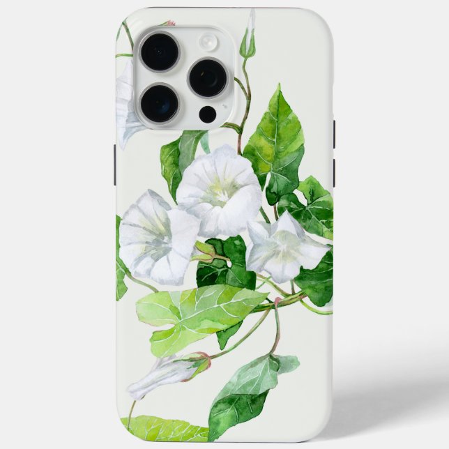 Funda De Case-Mate Para iPhone Enredadera flor blanca  (Reverso )