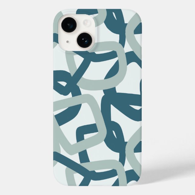 Funda De Case-Mate Para iPhone Enredo Cuadrado Calma Costera (Reverso )