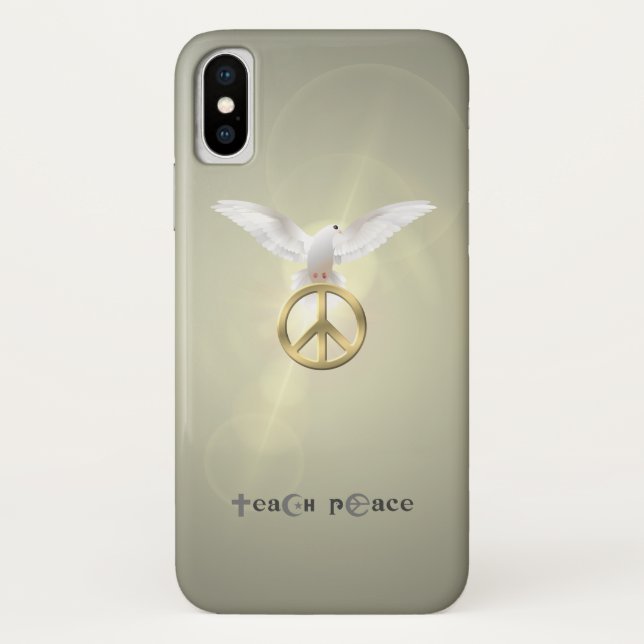 Funda De Case-Mate Para iPhone Enseña Paz | (Reverso)