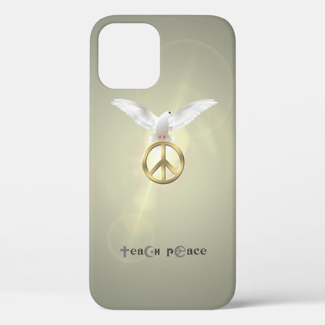 Funda De Case-Mate Para iPhone Enseña Paz | (Reverso )