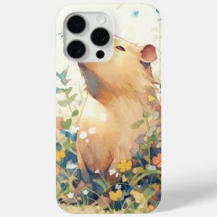Funda Para iPhone 15 Pro Max Ensoñación de carpincho en la pradera