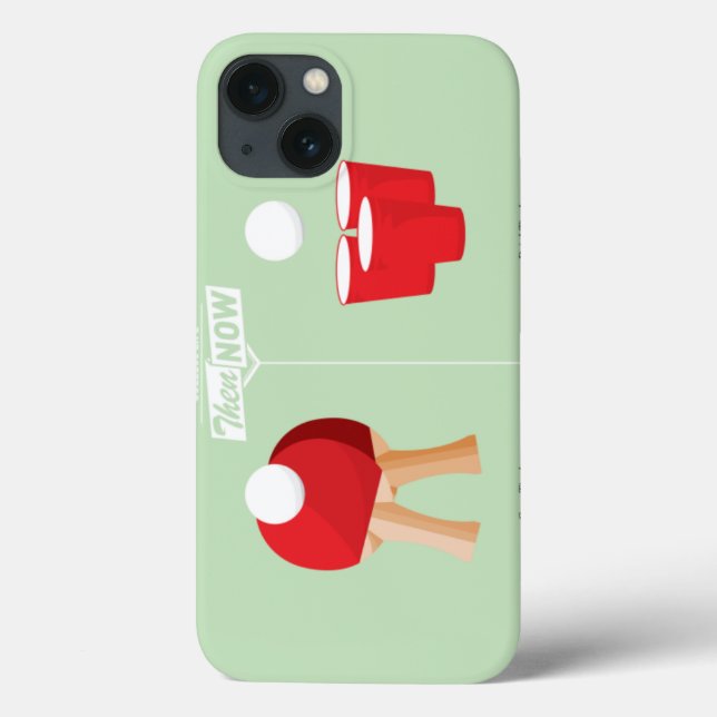 Funda De Case-Mate Para iPhone Entonces y ahora: Ping-pong (Reverso)