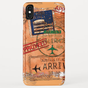 Funda Para iPhone XS Max Entrada aprobada - Sellos de pasaporte