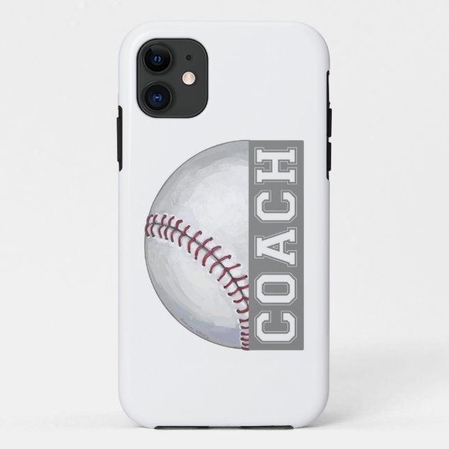Funda De Case-Mate Para iPhone Entrenador de béisbol (Reverso)