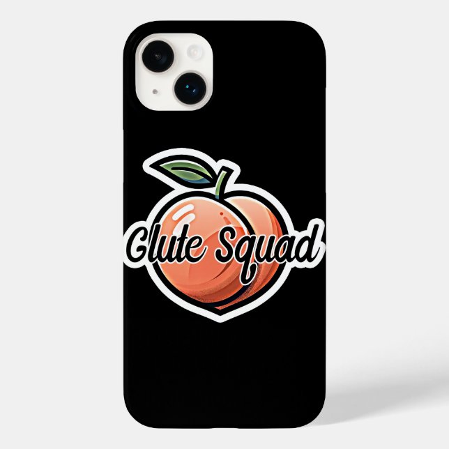 Funda De Case-Mate Para iPhone Entrenamiento de Peach Fitness para Glute Squad (Reverso )