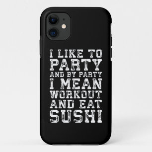 Funda Para iPhone 11 Entrenamiento y comida de sushi (me gusta el Fiest