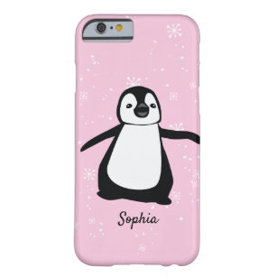 Funda Barely There Para iPhone 6 Entusiasta de invierno personalizado pingüino con 