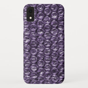 Funda Para iPhone XR envoltura de burbuja púrpura
