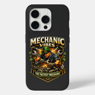 Funda Para iPhone 15 Pro Epic Mechanic Vibes– Powerful Auto Mechanic Garage