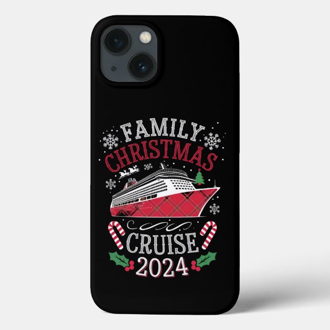 Funda De Case-Mate Para iPhone Equipo de juego de crucero de Navidades familiares (Reverso)