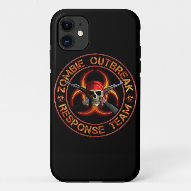 Funda De Case-Mate Para iPhone Equipo de la respuesta del zombi (Reverso)