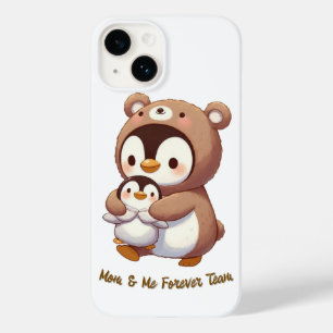 Funda Para iPhone 14 De Case-Mate Equipo de Mamá y Yo para siempre - Cute Pingüino y