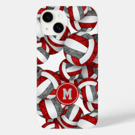 Funda Para iPhone 14 De Case-Mate Equipo de música gris y rojo con estampado de vole